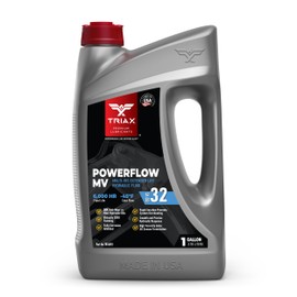 TRIAX Powerflow MV 32 Hydraulic Oil, 6000 Hour Extended Life, Double Anti-Wear, True All Season, -40 F Pour Point (1 Gallon)