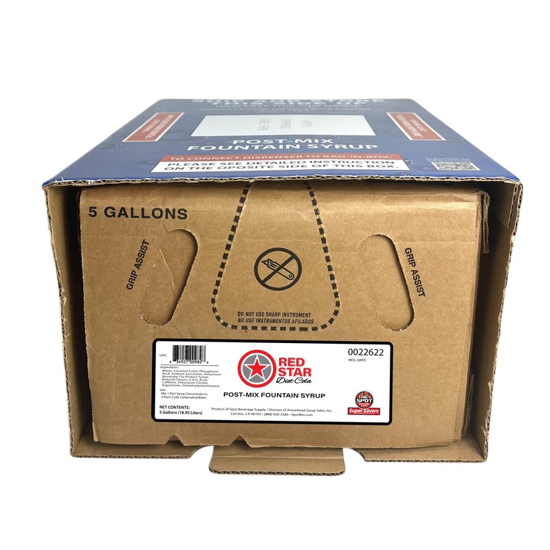 Spot Beverage Premium Name Brand Fountain Syrups 5-Gallon Bag-in-Box (RED