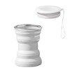 happykau Folding Cup with Lid, 11.8 fl oz (320 ml),