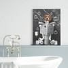 Beagle Dog Sitting in Toilet Bathroom Decor Wall Art Funny