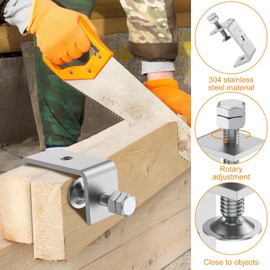 Stainless Steel C-Clamps Heavy Duty 2 Pcs Small C Clamps With Wrench U Clamps for Metal Woodworking, Mini Desk Clamp with Stable Wide Jaw Opening (65mm)