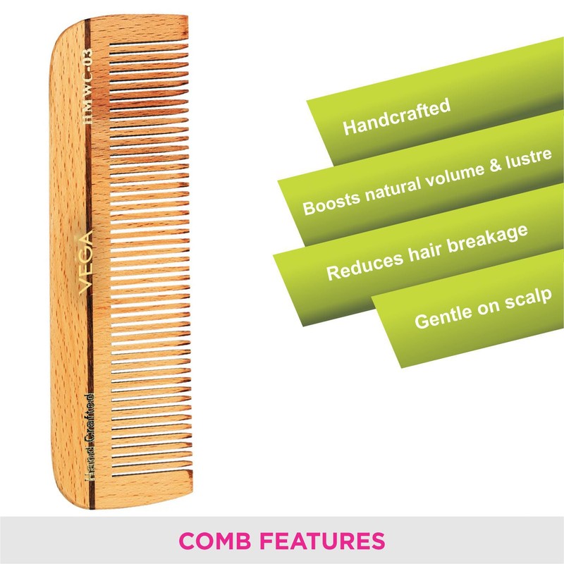 VEGA Dressing Wooden Comb, wooden colour, 45 g