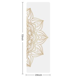 Knsbk Non Slip Yoga Mat TPE Workout Mat for Men Women, Thick Workout Mat with Carrying Strap, Fitness Mats for Exercise, Yoga, Fitness, Pilates, Floor Workouts (72" x 24" x 6mm)