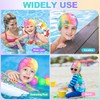 Dyrfolm 2 Pack Kids Swim Caps,Silicone Swim Caps for Kids