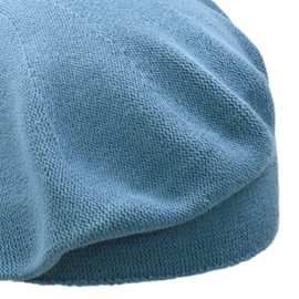 MELEGARI Women's Beret Hat | 100% Cotton | Sofia Beret | Spring Summer, lightblue, 55-59