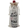 Cotton Canvas Wine Bags"Love the Wine You're With" – Set