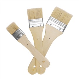 3pcs Oil Painting Brushes Pig Hair Oil Painting Brushes Wooden Paint Brushes Brush Painting Supplies Supplies Paint Brushes Painting Brushes Oil Painting Brushes Watercolor Acrylic Painting Children