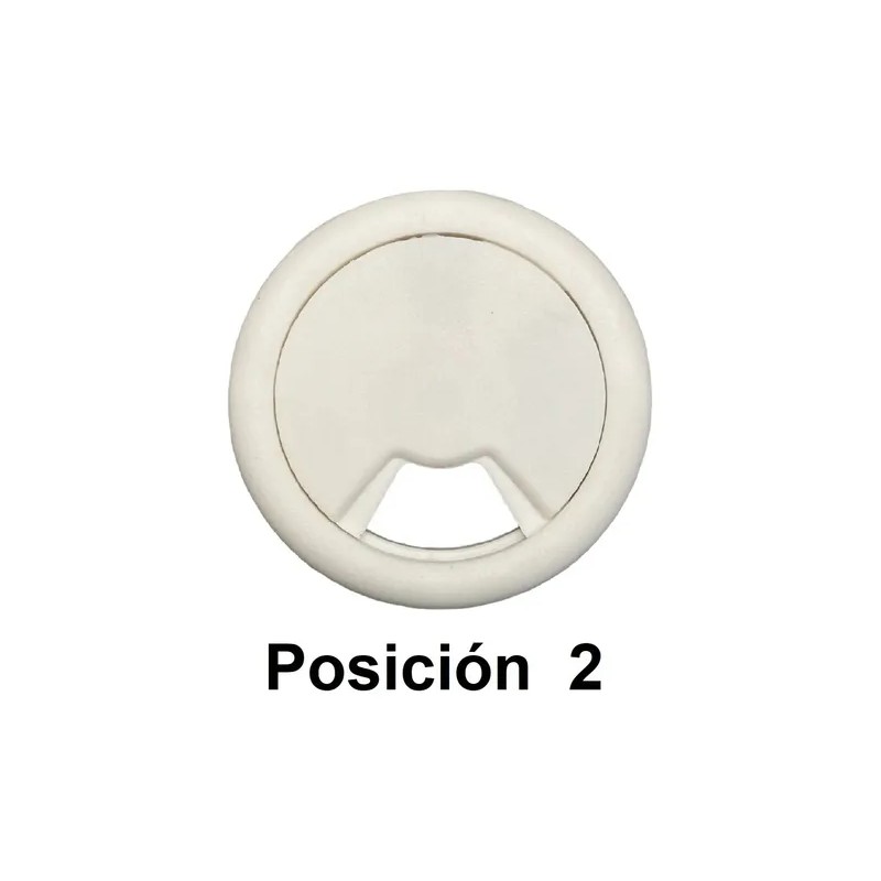 Tapon Pasacables Blanco Guía Pasa Cable Para Escritorio 2 Pz