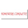 Acorn Sales - Homework Complete Rubber Stamp