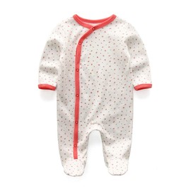 MAMIMAKA Unisex Baby Cotton Rompers Newborn Baby Clothes Footed Bodysuit Sleep and Play Boys and Girls 0-12 Months