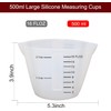 2 Pieces Large Silicone Measuring Cups 500ml Large Resin Mixing
