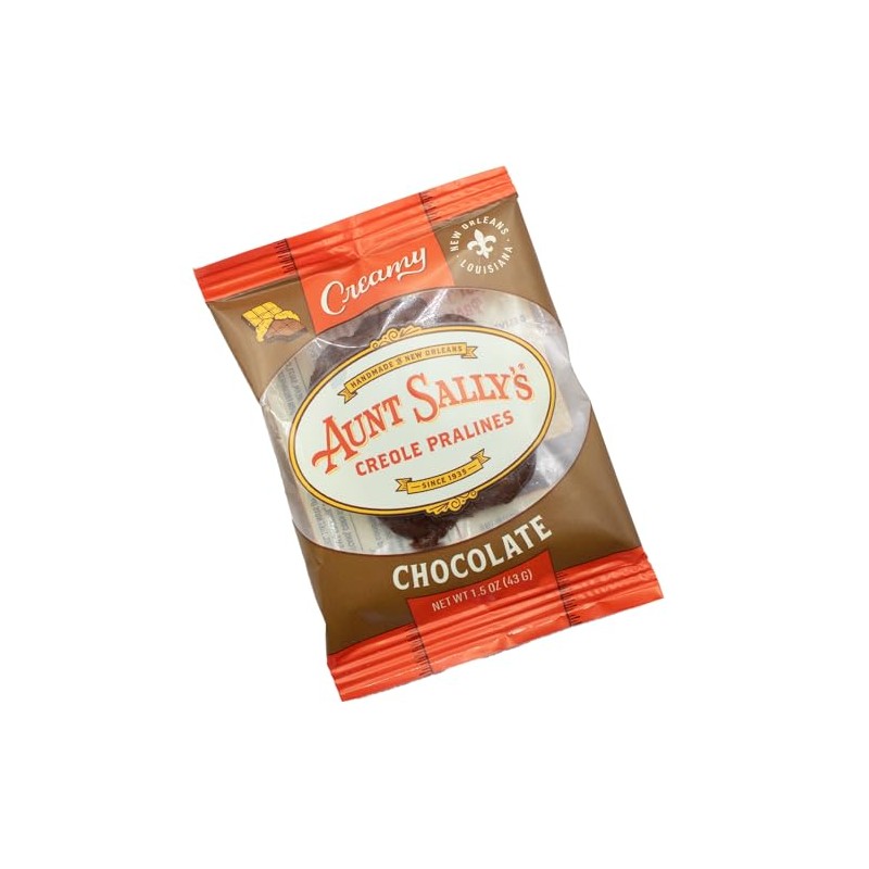 Aunt Sally's Creamy Chocolate Pralines- 6 count box- New Orleans