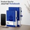 NORDUN B5 366 Pages Lined Notebook,Leather Hardcover with Sticky Notes&Inner