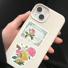 Pink Aesthetic Stickers, 50 PCS Coquette Stickers for Scrapbook Journaling Water Bottles Laptop, Scrapbooking Supplies Waterproof Vinyl Bullet Junk Journal Stickers for Teen Girls