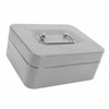 Small Locking Cash Box Portable Double Layers Safe Metal Money