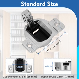8 Pack Replacement for Blum 33.3600, for 110 Degree Screw Compact 31 & 33 Hinge, Replace Original Blum Cabinet Hinge, Fit for Open Side Cabinet Hinge (Mounting Plate Not Included)