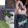 AOCHEE Multi-Colors Wing Dragonfly Brooch Pin Austrian Crystal Rhinestone Dragonfly