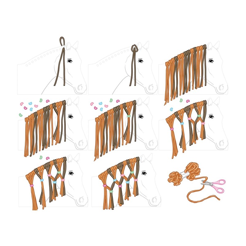 Depesche 12484 Miss Melody Horse Mane Braiding DIY Set Including