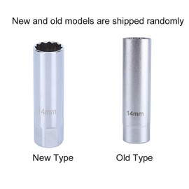 IUSOT 14mm Spark Plug Socket, 12-Point, Swivel Magnetic, Compatible with 14mm Hex Spark Plugs