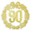 Kunze A013070901 Anniversary Number 90, Diameter 27 cm, Gold