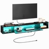 HOOBRO Floating TV Stand with LED Light Power Outlet for