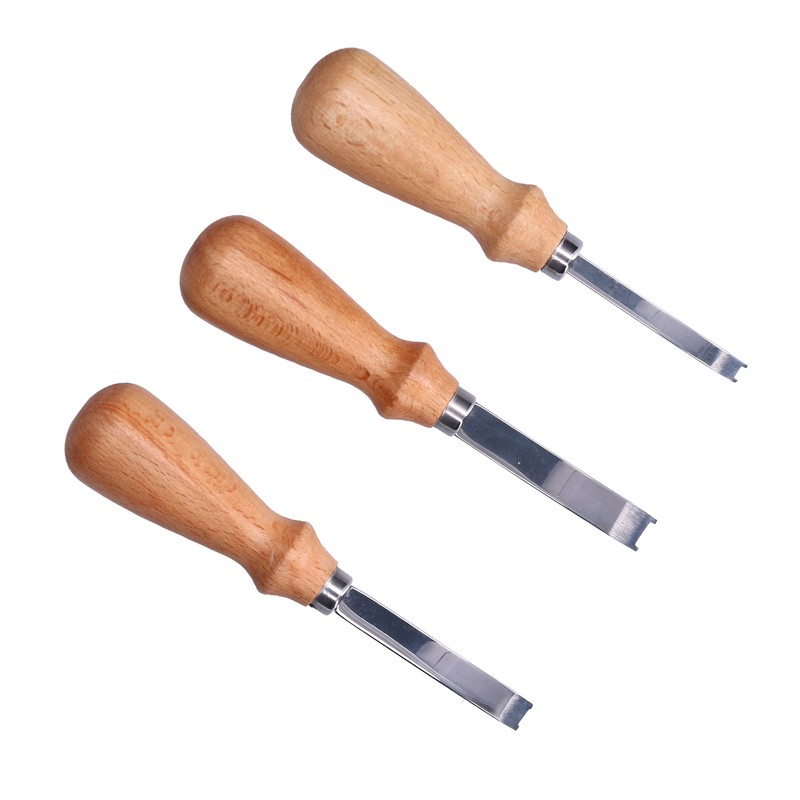 3Pcs Leather Edge Bevelers 4 6 8mm Stainless Steel Durable