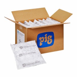 New Pig Skimmer Oil-Only Absorbent Pillow, 1/2 Gal Absorbency, Absorbs Oil-Based Liquids, Repels Water, 12" L x 12" W x 1" H, White (10 Pillows), PIL405