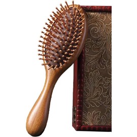 MIRCTIFIA Hair Brush, Sandalwood Comb, Beauty Care, Comb, Hair Care, Women's, Men's, Scalp Massage, Massage Comb, Anti-Static, Ergonomic, Gentle on Scalp, Tangle-free Comb, Unisex (B Type)