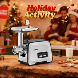 ALTRA LIFE Meat Grinder, Sausage Stuffer, [2800W Max] Electric Meat Mincer with Stainless Steel Blades & 3 Grinding Plates,Sausage Maker & Kubbe Kit for Home Kitchen & Commercial Using