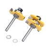 2Pcs Router Bit T Type 3 Teeth Milling Cutter Cutting