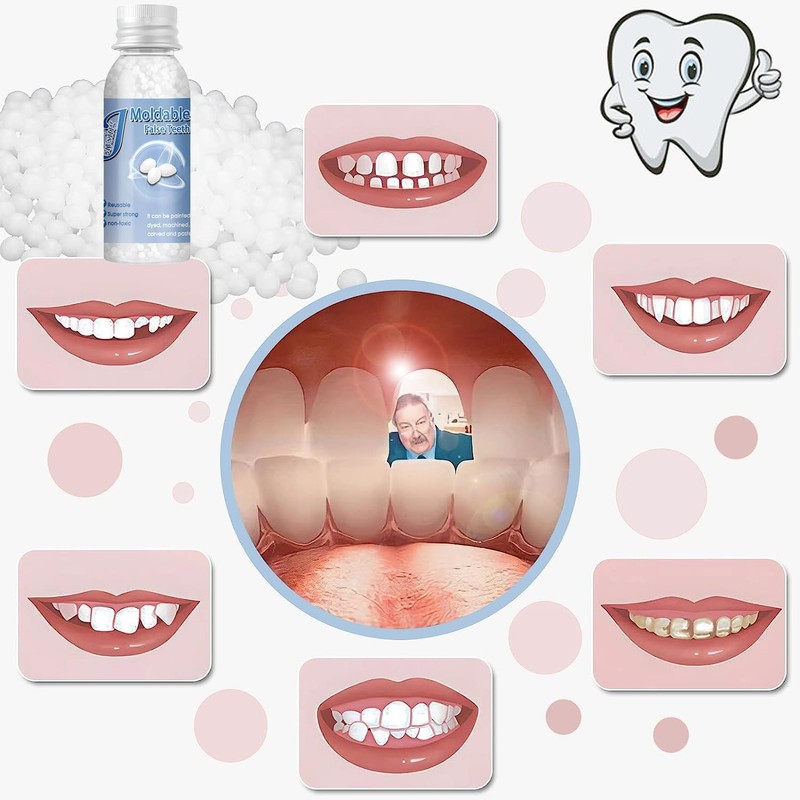 Provisional Teeth Decoration Fake Tooth High Hardness, Durable, and Reusable.