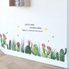 Cartoon Cactus Succulent Wall Stickers, sacinora Tropical Green Plants Wall