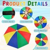 MUNSKT Pack of 2 Foldable Umbrella Hat with Elastic Band
