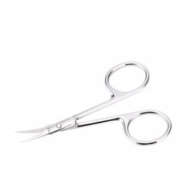 Tijeras de vello facial curvo y redondeado para hombres y mujer, tijeras para cortar el vello de la nariz, Barba, Bigote, ceja, pestañas, cutícula, punta afilada, curva y redonda, grooming. (19433)