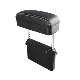 SKTU Auto Car Armrest Extender Support Elbow & Forearm Arm Wrist Rest Support Adjustable Height Comfort Pad Universal Fit for Most Car Models Center Console (White with Organizer)