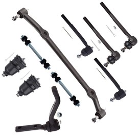 ASAPE 10 Pcs Suspension Kit - Fit 1978-1981 for Pontiac LeMans 1978-1981 for Oldsmobile Cutlass, Include - Front Idler Arm Tie Rod End Sway Bar Link Lower Ball Joint Center Link OE# K6145T K5254