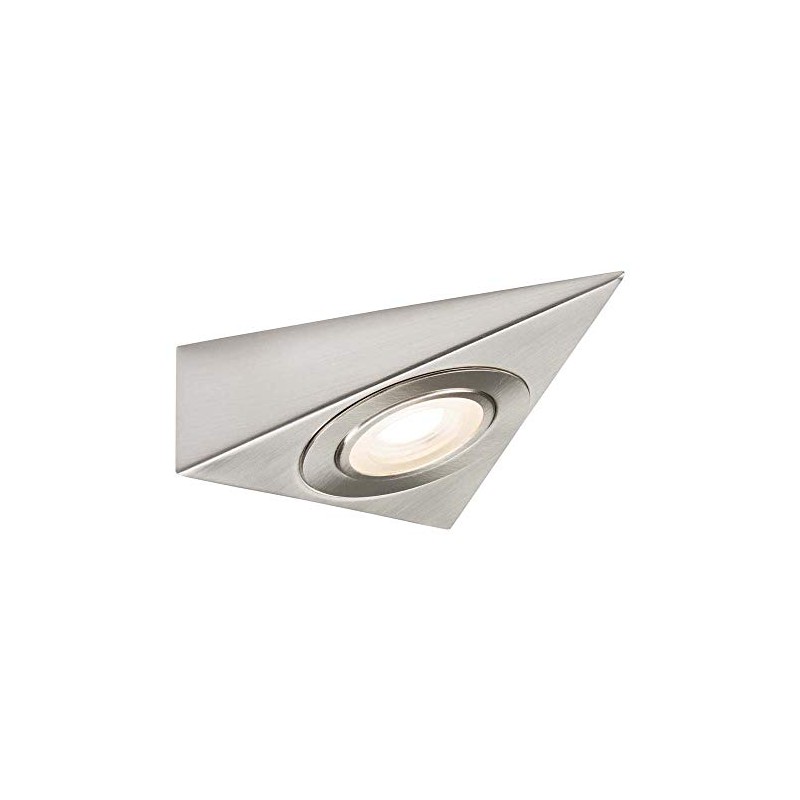 Knightsbridge 230V LED Triangular Under Cabinet Light - Brushed Chrome