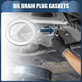 Motoforti Ölablassschrauben-Dichtungen, 18mm 0,71" ID Nr. 90471PX4000 für Honda ACCORD Coupe Sedan 1993-2010 Aluminiumlegierung Silberton, 25 Stück