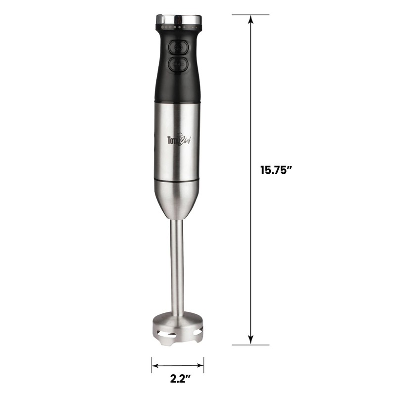 Total Chef Immersion Blender - Electric Handheld Stick Mixer with