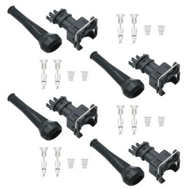 Hoypeyfiy 4Pcs 282189-1 2 Way Junior Power Timer With Terminals Boot and Cable Seals, Replacement for Modification or Enhancement, Repalces 927770-3 828905-1