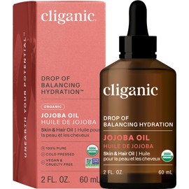 Cliganic Organic Jojoba Oil Bulk, Gallon Size 128oz, 100% Pure - Non-GMO