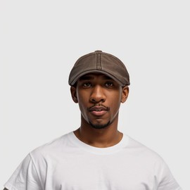 Men's Flat Caps, Adjustable UK Newsboy Hat, Vintage Irish Cotton Beret Ivy, Classic Gatsby Cabbie Cap (UK, Alpha, One Size, Green)