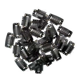 Dinghaole 30PCS Premium 32mm Alloy Hair Extension Clips - Salon-Grade Hold For Wigs & Clip-Ins (Matte Black)