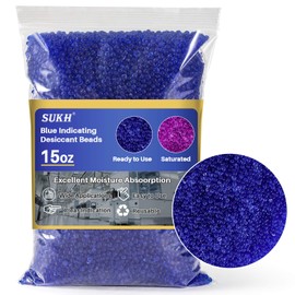 Sukh Blue Silica Desiccant Beads 430G - Indicating Silica Gel Beads Drying Silicone Beads Reusable Desiccant Dehumidifier for Camera,Electronic,Books,Documents,Clothes,Painting,Jewelry