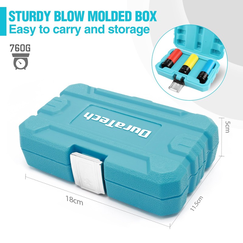 DURATECH Impact Wrench Nut Set, Socket Set Power Protective Inserts