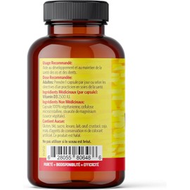 Pure Lab Vitamins | Vitamin D3 2500IU | 240 Capsules | Mood Booster, Bone Health, Teeth Health & Immune System Support | Vitamin D3 Cholecalciferol | Vitamin D3 Capsules | Vitamin D3 Supplement