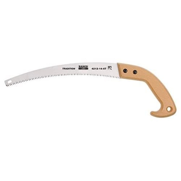 Bahco 4212-11-6T Pruning Saw Fileable with Wooden Handle, Silver/Brown, 280 mm