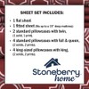 Stoneberry Home Geometric Microfiber 6-Piece Sheet Set, Soft Mircrofiber Fabric