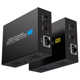 PVBCTCSID HDMI Extender 400FT/120M HDMI Over Ethernet Lossless Transmission Over a Single Cat5/Cat6/Cat7 Cable Ethernet to HDMI Support 1080P@60HZ HDCP EDID
