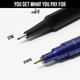 Scribbles That Matter Premium 0.7 mm fineliner micron pens, set of 5, smooth, precise, ergonomic writing pens with black ink for journaling, planning and sketching